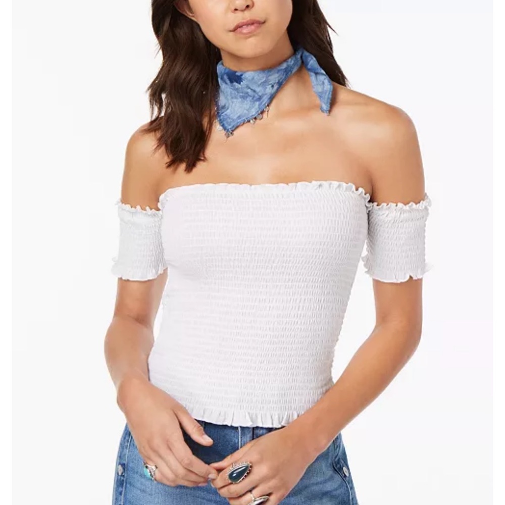 Off the shoulder crop top